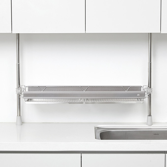 제이비제이 기둥식 스타일 컬러 그릇 식기 건조대 기본형, 다크그레이