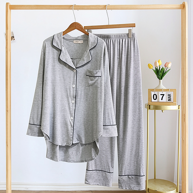 비단길 마리엔 긴팔 잠옷 상하의 세트