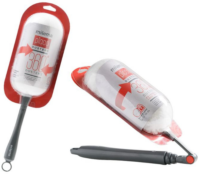 밀레마 피코 더스터 먼지털이 숏핸들킷 + 롱핸들킷, 화이트 + 그레이, 1세트