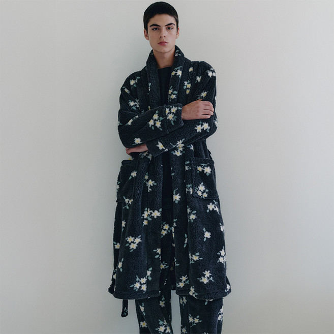 티에스에이치 남녀공용 플라워 플러피 로브