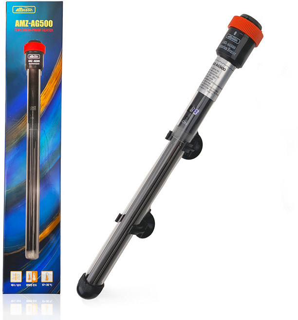 아마존 석영유리 수족관용 방폭히터 500W AMZ-AG500, 1개