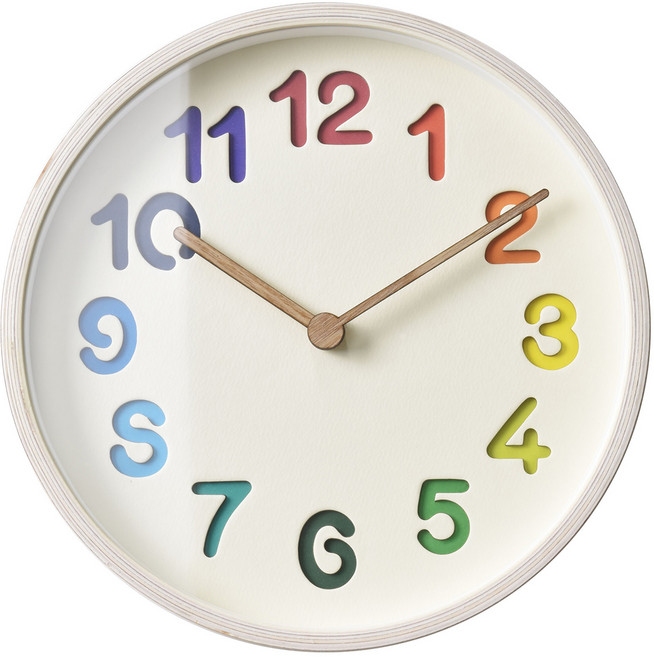 이언 저소음 페니컬러 벽시계, 레인보우