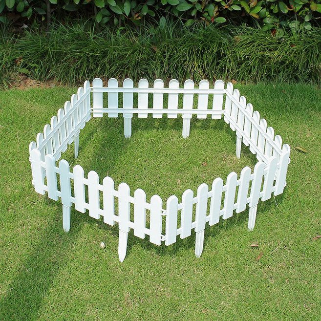 Dometopia 綠色花園尖樁型塑膠柵欄 5p 套裝 S1 50 x 13 cm, 單色