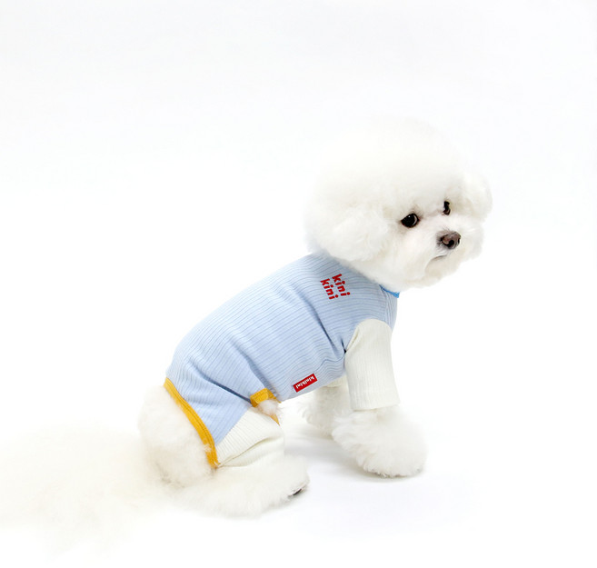 키니키니 강아지 코튼 캔디 올인원, 블루, 1개