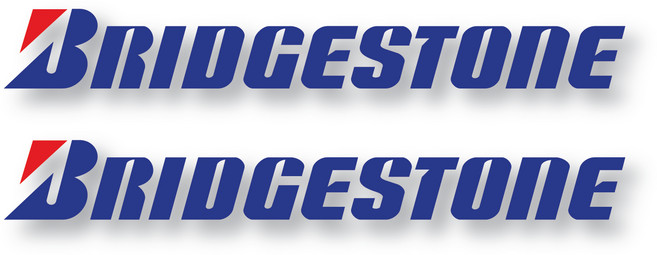 BRIDGESTONE 普利司通 戶外車用大型貼花貼紙, 藍色, 2個