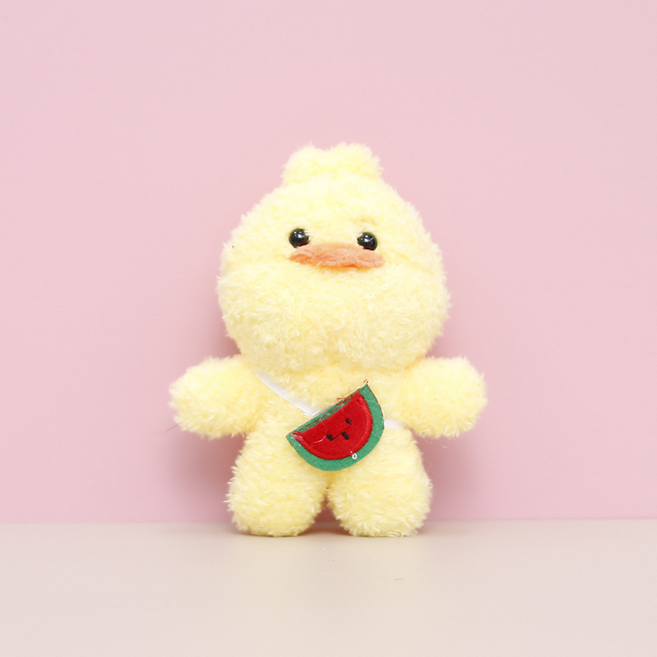 퓨보 귀여운 애착 인형, 수박 오리, 1개, 12cm