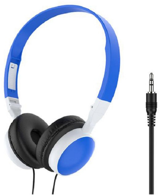 키밍 유선 컴퓨터 게이밍 헤드폰, 연 블루, KM2978-193-2