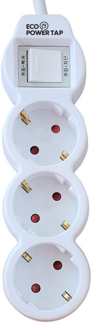에코파워탭 과부하차단 통합 절전형 메인스위치 멀티탭 3구 SGKF-0315, 1.5m, 화이트, 1개