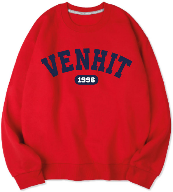 VENHIT 基本款 半寬鬆版型 柔軟刷毛大學T