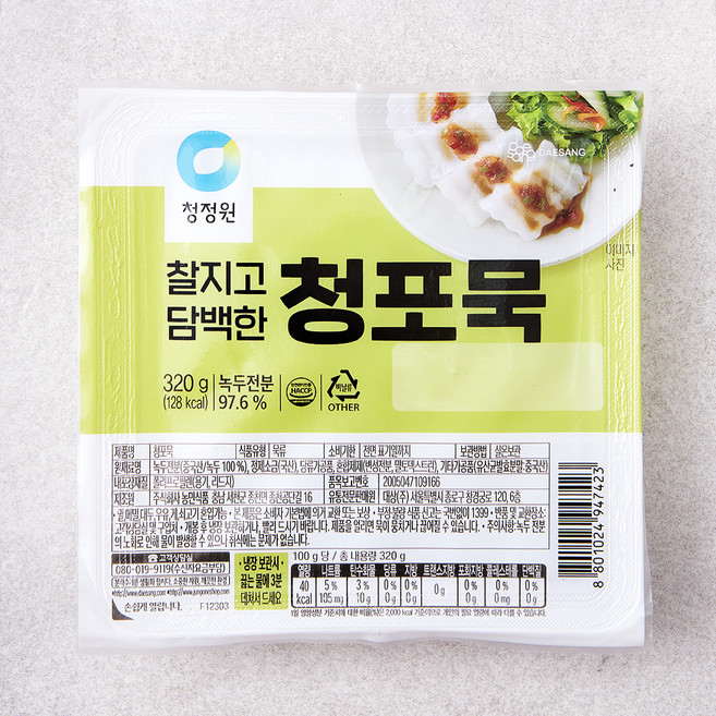 청정원 청포묵, 320g, 1개입, 1개