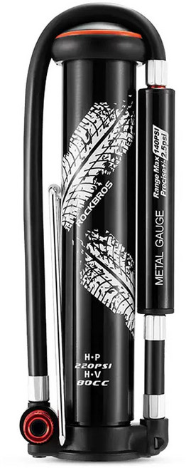 락브로스 휴대용 고압 자전거 펌프 LD-0510, 블랙, 1개