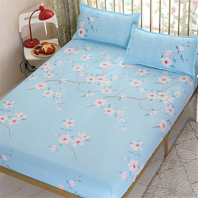 봄날애 자연 플라워 미끄럼 방지 매트리스 커버