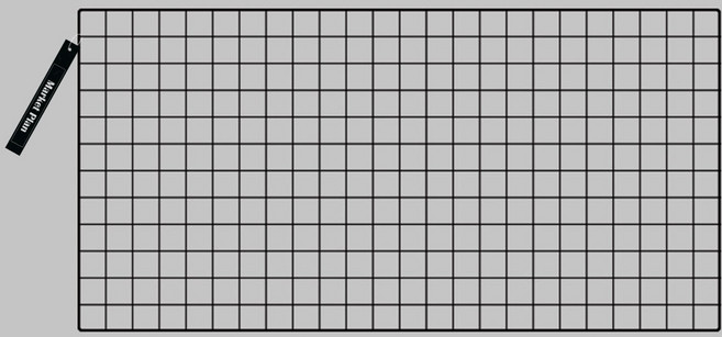 마켓플랜 인테리어 스틸 네트망 120x60cm, 블랙, 1개