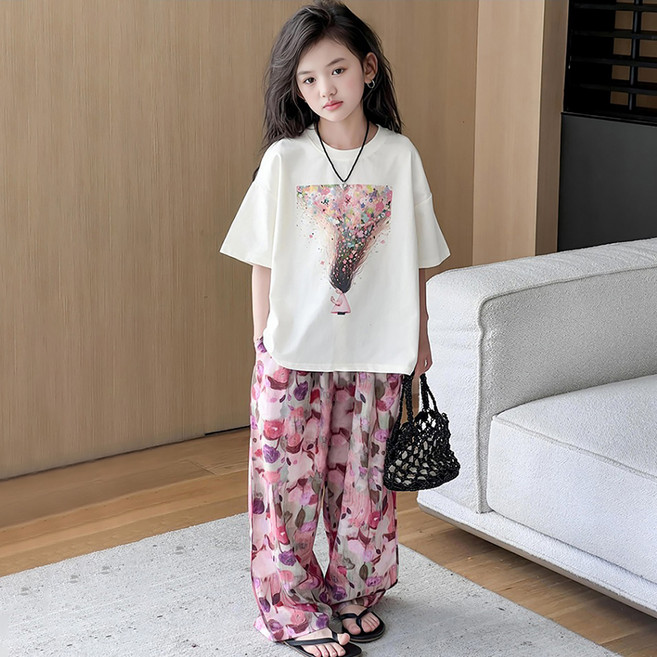 스타빈 아동용 캐주얼 패턴 여름 상하복 세트