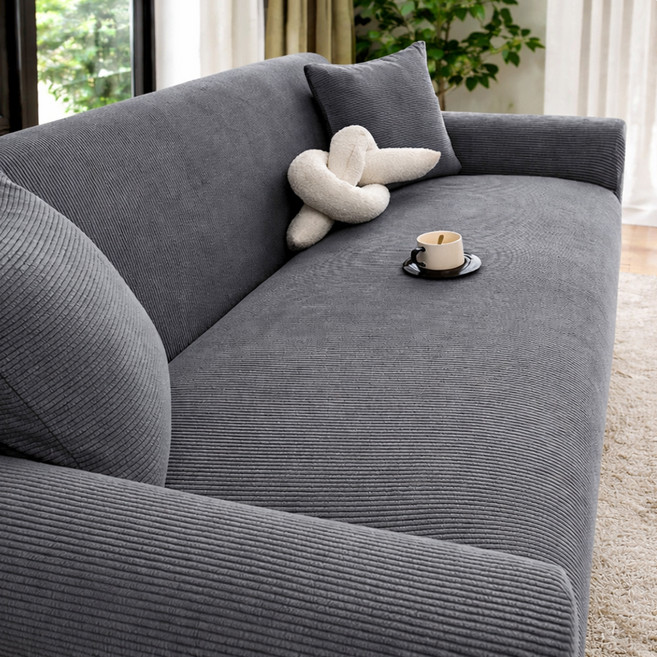 LOVINGLAB Adrea 高彈力四季沙發套, 深灰色, 1個