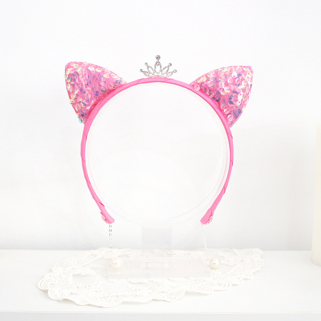 쁘띠 크라운 야옹이 귀걸이 머리띠