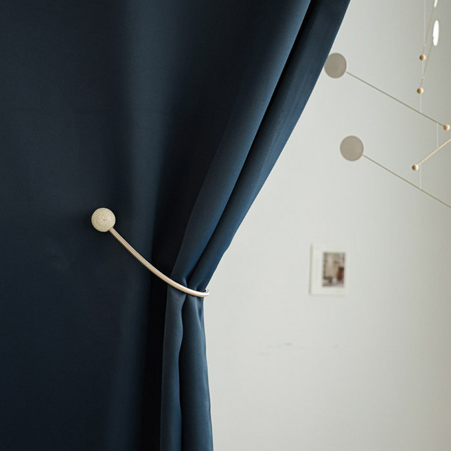 메종텍스타일 이지핏 방염 양면 암막 봉집형 가리개커튼