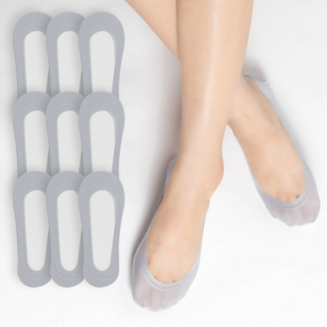 si ner socks 女性用全矽膠防滑涼感隱形襪 9雙組