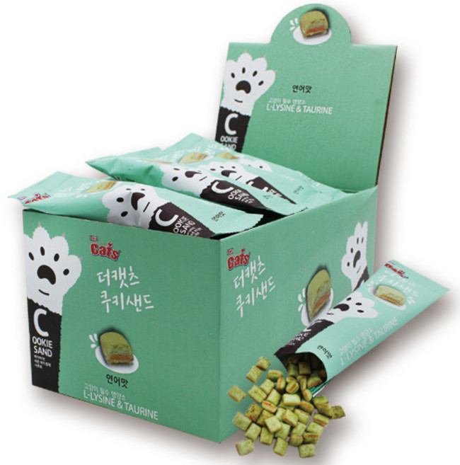 더캣츠 쿠키샌드 고양이 간식, 연어맛, 20g, 30개