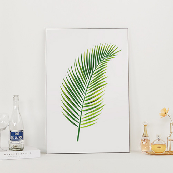 솔로리빙 액자테이블 야자수 M, 화이트