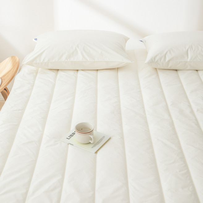 루아베 40수 순면 고정밴드형 침대패드, 아이보리