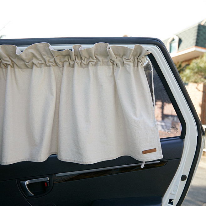 베베데코 자동차 워싱 큐방 커튼식 햇빛가리개, 베이지, 1개