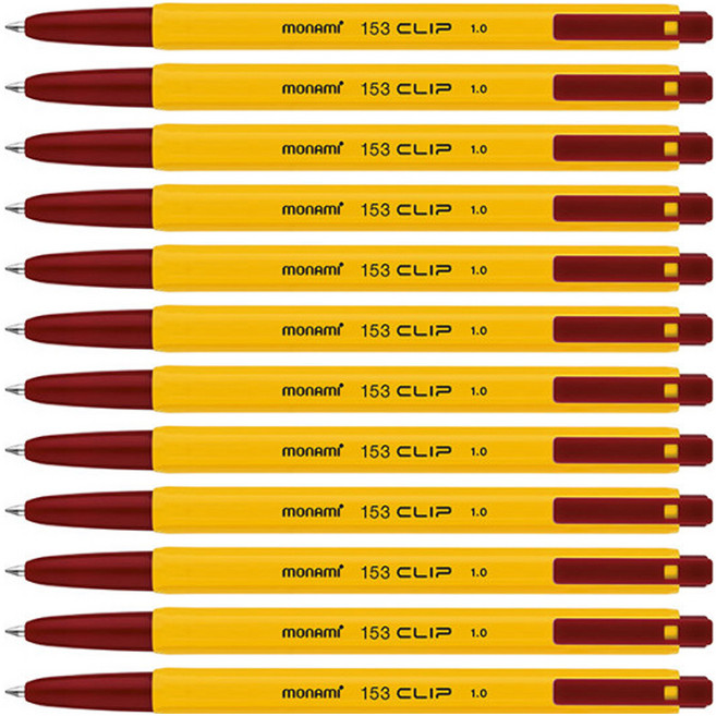 monAmi 153 夾 原子筆 1.0mm, 紅色, 12支