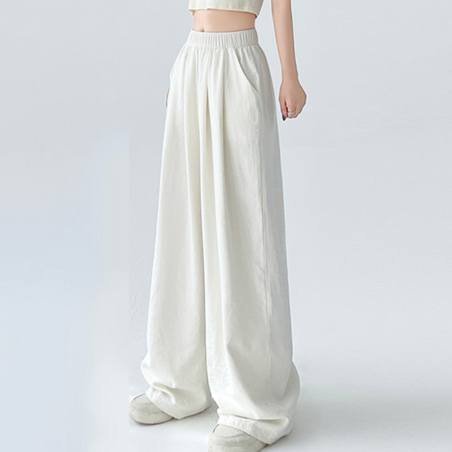 루나걸 여성용 미카아바 밴딩 플리츠 와이드 팬츠 L26SMP030616