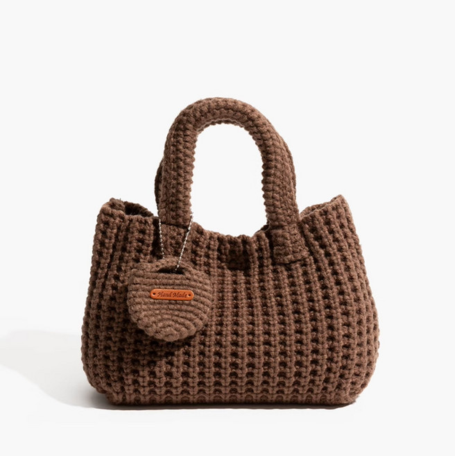 소리달 벨란 니트 짜임 뜨개 토트백 + 동전지갑 세트