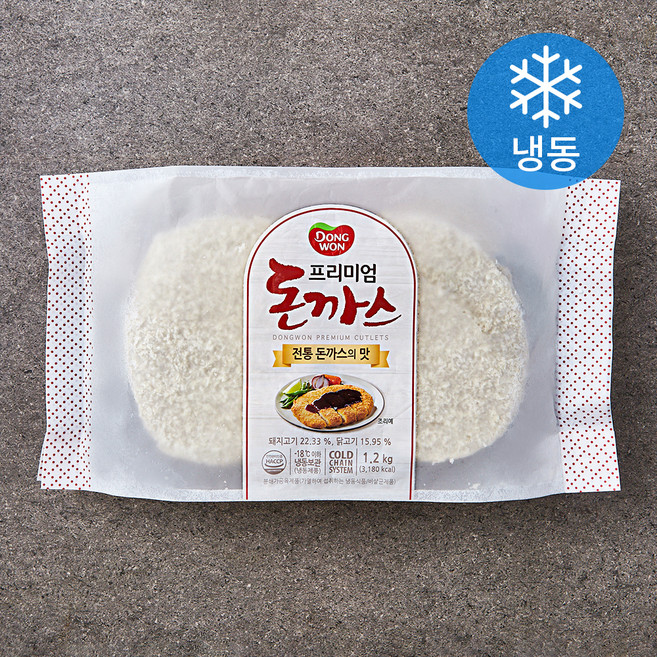 동원 프리미엄 돈까스 (냉동), 1.2kg, 1개