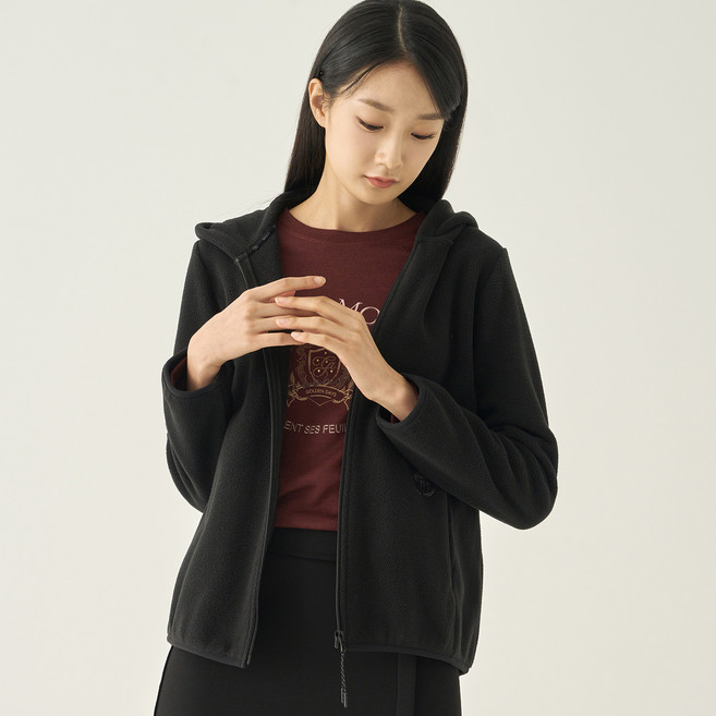 zishen 女款 Essential 再生刷毛連帽外套 LSSFNA73