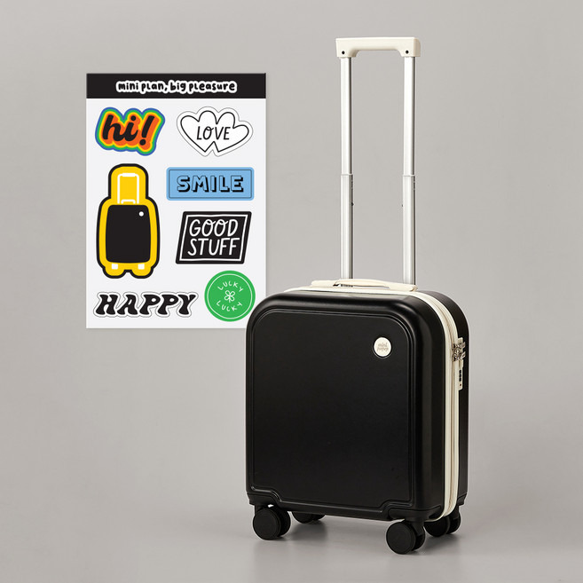 모던하우스 ON minianimi 캐롯 기내용 캐리어 + 스티커 세트 18인치