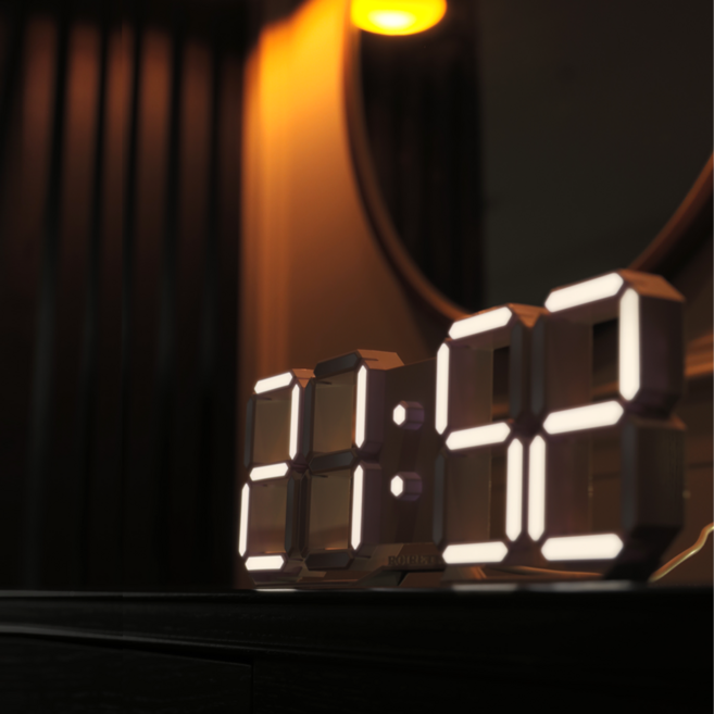 로이레트니 테이블 LED 시계 6m, 무드