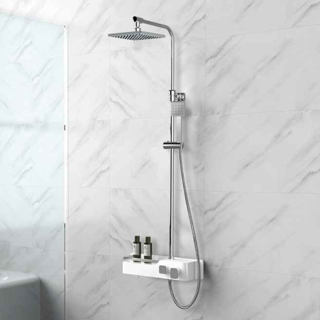 지리드 해바라기 선반형 레인수전 ZD-R001W, 1개, 화이트