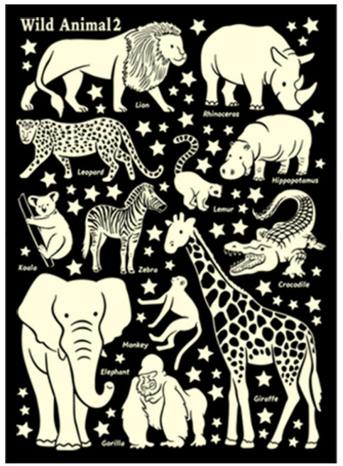 야광인테리어 포인트스티커 정글에산다 FDS-21213