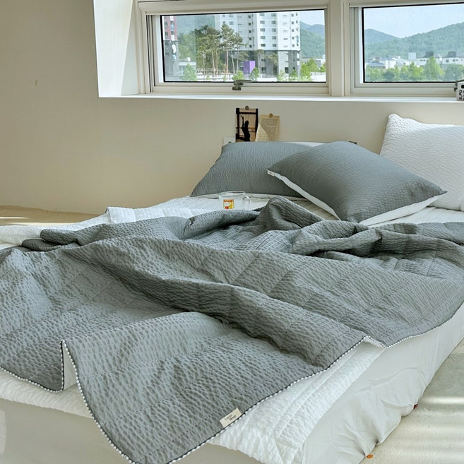 루시드슬립 시원보송 오션 시어서커 멜로자수 여름 차렵이불세트