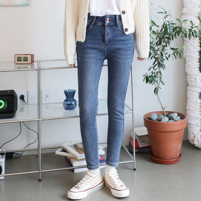 SUBI.JEANS 女性刷毛緊身牛仔褲 SP128