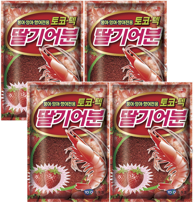 토코텍 딸기어분 떡밥, 420g, 4개