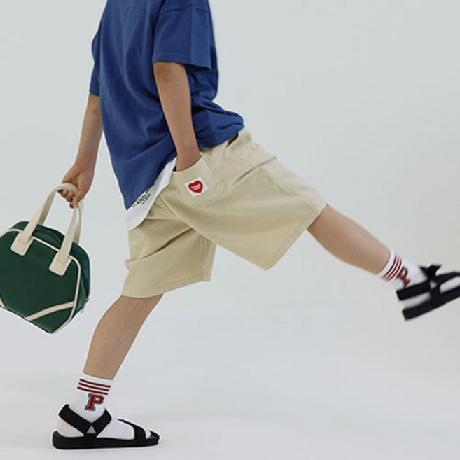 소년마켓 아동용 링코 하트라벨 반바지