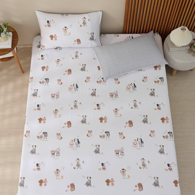 Hong Yew Bedding 鴻宇寢飾 100%精梳純棉床包枕套3件組 台灣製 C20163
