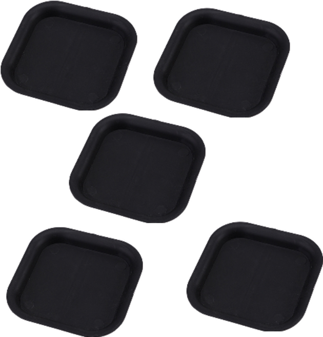 오늘도양 플라스틱 모종 화분받침 5p, 블랙