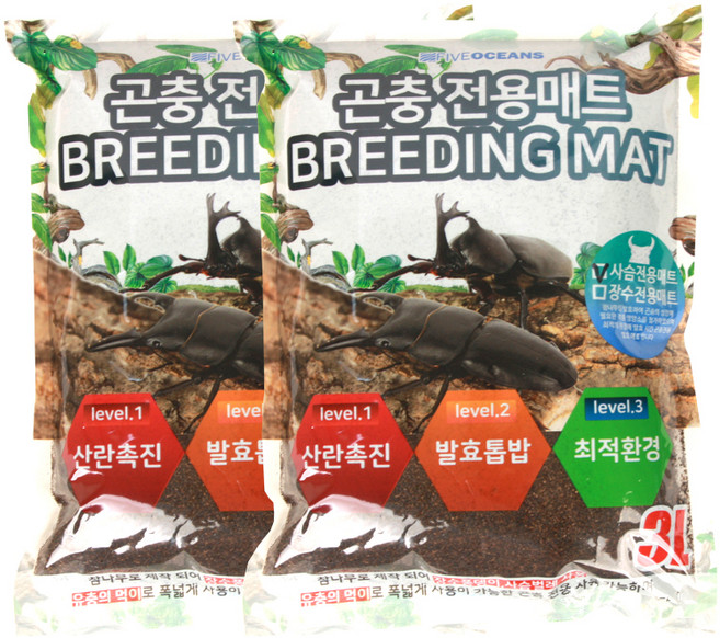 파이브오션 발효 사슴 바닥재 3L, 혼합색상, 2개