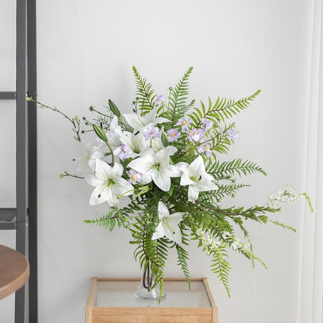 플라워트리 보스터 백합 대형 화병 세트 65cm, 혼합색상