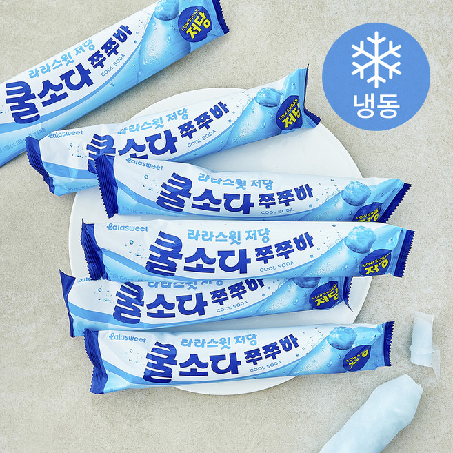 라라스윗 저당 쿨소다 쭈쭈바 (냉동), 1개, 6개입, 130ml
