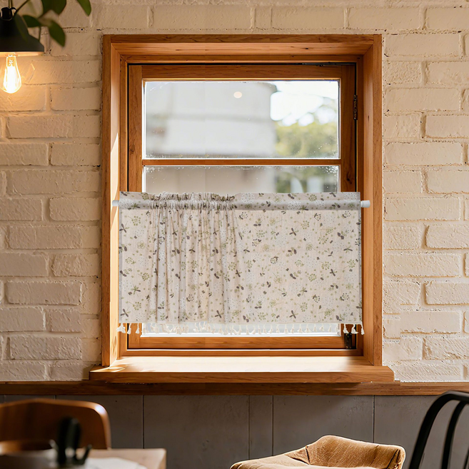 해온마켓 린넨 프린트 가리개 커튼