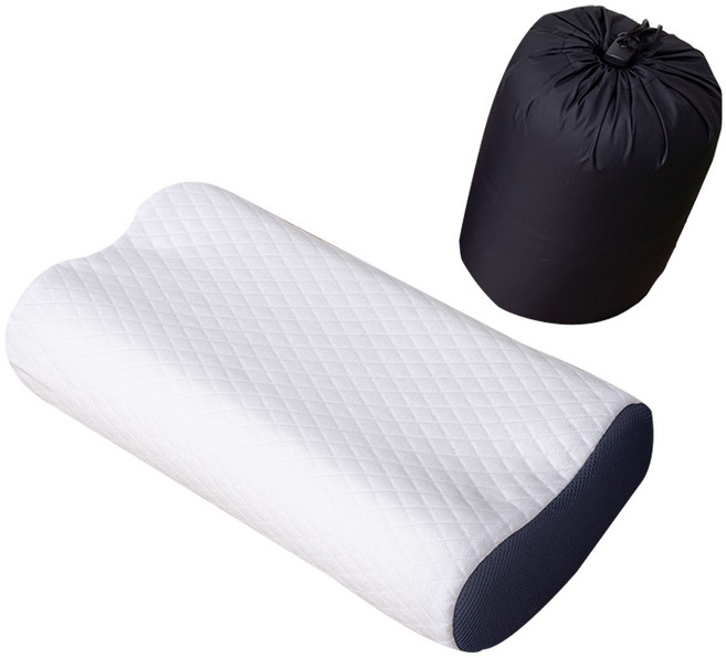 아지오텍스 미니멀 캠핑베개 + 커버 + 파우치, 화이트, 1세트