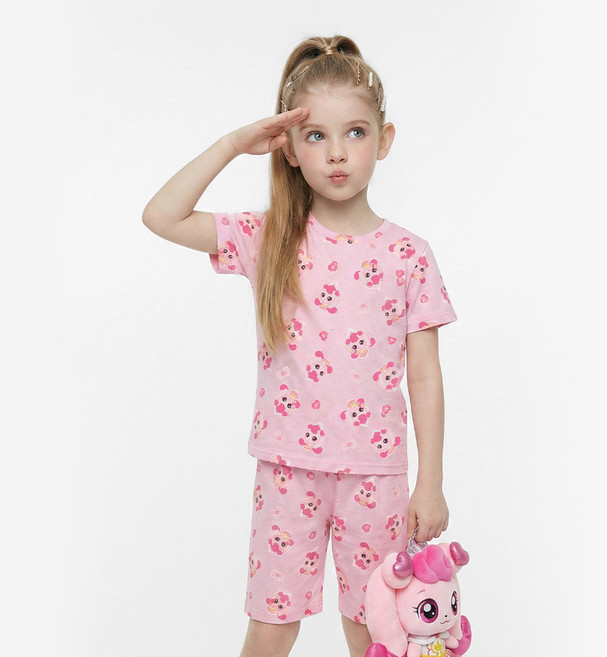 PremierFam 兒童用 Catch! Teenieping 涼感五分袖上下套裝 OG1EW49473