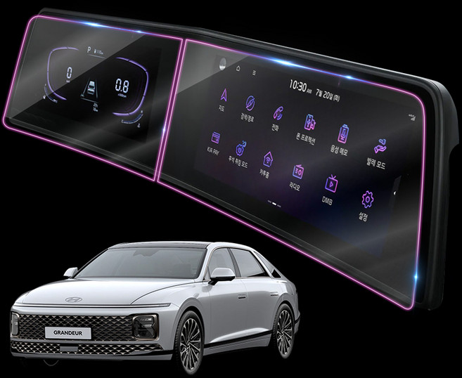 디테일링 차량용 디스플레이 풀커버 보호필름 클러스터, 1개, 디 올 뉴 그랜저 GN7