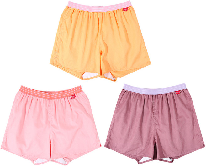 페리힐즈 여성용 통기성 코튼 40수 순면 4중샘방지 트렁크반바지 3종 세트