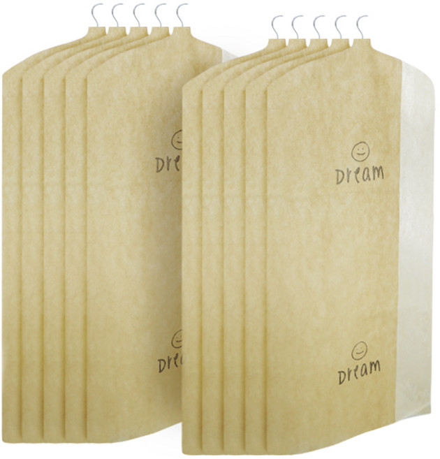 NATURE LIVING 衣物專用防塵套 不織布 PP塑料, 10入, 1組